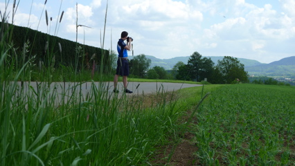 Christian taking photographs