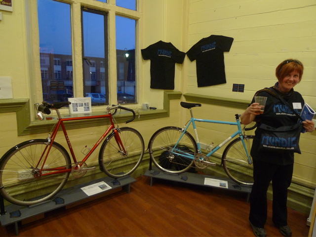 Ali shows off the teeshirts and Mundie mussettes